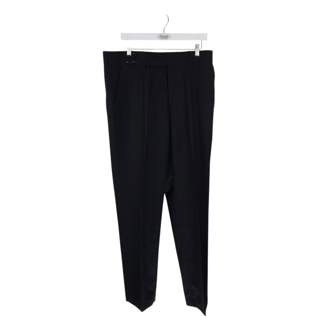 2PC JACKET/PANT DOUBLE BREASTED MEN SUIT BLACK 44/38