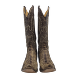 ROD PATRICK RET$1100 PYTHON LEATHER WESTERN MEN BOOTS BROWN 10AAA