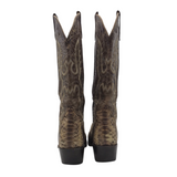 ROD PATRICK RET$1100 PYTHON LEATHER WESTERN MEN BOOTS BROWN 10AAA