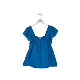 LILLY PULITZER SHORT SLEEVE DESIGNER TOP BLUE SMALL