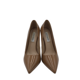 STEVE MADDEN PATENT POINT TOE STILETTO SHOES NUDE 8M