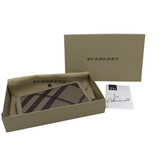 BURBERRY SMOKED CHECK PVC ZIP AROUND LUXE WALLET GREY