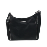MICHAEL KORS NWT$298 SHOULDER ZIPPERS HANDBAG BLACK SILVER