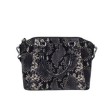 MICHAEL KORS SNAKE PRINT CROSSBODY HANDBAG BLACK GRAY