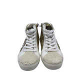 VINTAGE HAVANA HIGH TOP GLITTER SHOES WHITE GOLD 8