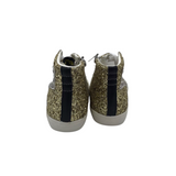 VINTAGE HAVANA HIGH TOP GLITTER SHOES WHITE GOLD 8