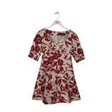 ETRO SHORT SLEEVE DESIGNER DRESS RED WHITE 4