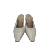PELLE MODA MULE POINT-TOE HEEL SHOES BEIGE 9.5
