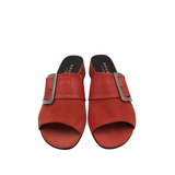 HEEL SLIDE DESIGNER SHOES ORANGE 9