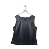 ST JOHN SATIN SLEEVELESS DESIGNER TOP GRAY 16