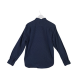 RICKY SINGH DOTS LONG SLEEVE MEN SHIRT NAVY XLARGE