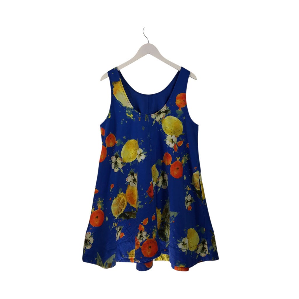 MAEVE NWT$168 SLEEVELESS DRESS BLUE ORANGE LARGE