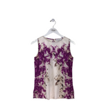 ST JOHN SLEEVELESS DESIGNER TOP PURPLE WHITE P