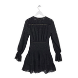 RAMY BROOK NWT$445 MINI LONG SLEEVE DESIGNER DRESS BLACK GOLD 2