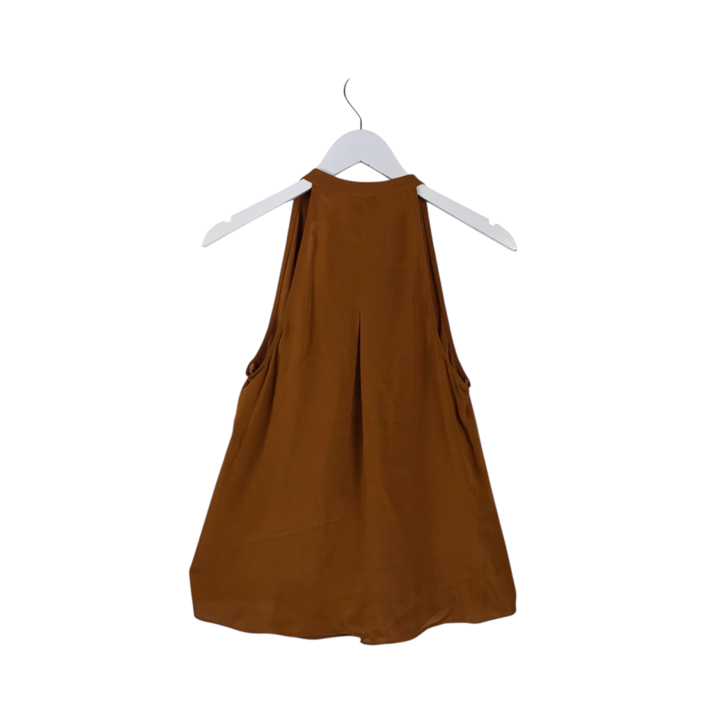 A.L.C. SILK HALTER DESIGNER TOP RUST 2