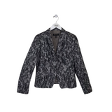 ESCADA 2PC BLAZER/SKIRT PRINT DESIGNER OUTFIT BLACK GREY MEDIUM