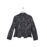 ESCADA 2PC BLAZER/SKIRT PRINT DESIGNER OUTFIT BLACK GREY MEDIUM