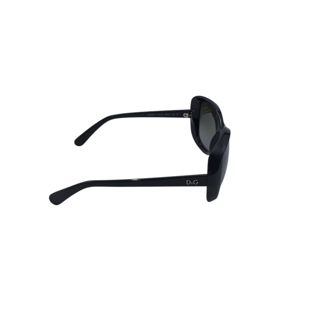 DOLCE & GABBANA DG 8075 OVERSIZE FRAME LUXE SUNGLASSES BLACK