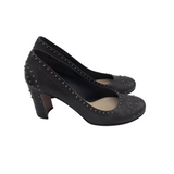 PRADA STUDDED ACCENT PUMPS DESIGNER SHOES GREY 39