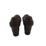 PRADA STUDDED ACCENT PUMPS DESIGNER SHOES BROWN 39