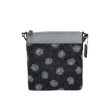 COACH FLORAL CROSSBODY HANDBAG COAL GREY
