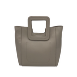 LEATHER MINI TOTE HANDBAG BEIGE