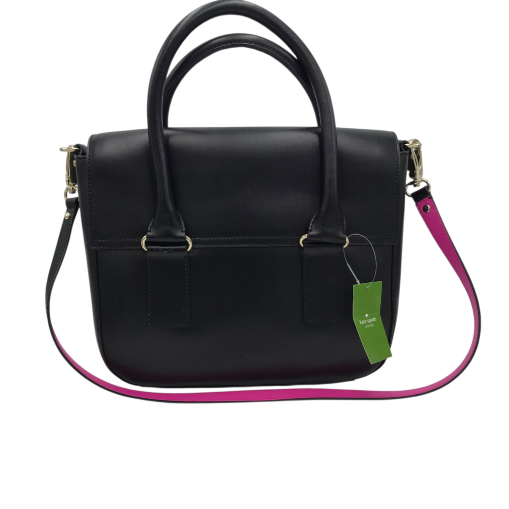 KATE SPADE NWT$448 LEATHER SATCHEL HANDBAG BLACK PINK