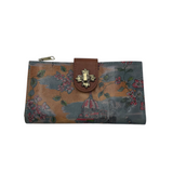 PATRICIA NASH FLORAL CITY WALLET BLUE CORAL