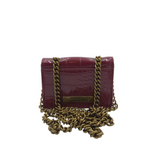KURT GEIGER RET$148 CROC EMBOSSED HANDBAG MAROON