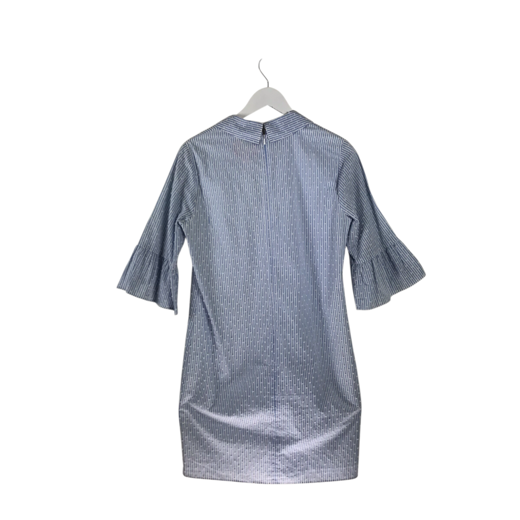 LILLY PULITZER STRIPE 3/4 SLEEVE DESIGNER DRESS WHITE BLUE 6