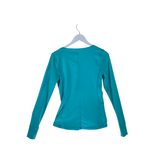 LILLY PULITZER HALF ZIP DESIGNER TOP AQUA SMALL