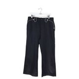 WIDE LEG DESIGNER PANT BLACK WHITE 32