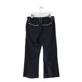 WIDE LEG DESIGNER PANT BLACK WHITE 32