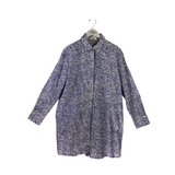 GIVENCHY ANIMAL PRINT SHIRTDRESS LUXE DRESS BLUE WHITE 40