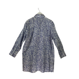 GIVENCHY ANIMAL PRINT SHIRTDRESS LUXE DRESS BLUE WHITE 40