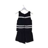 PARKER SLEEVELESS DESIGNER ROMPER BLACK WHITE SMALL