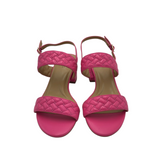 TALBOTS BLOCK HEEL SANDAL SHOES PINK 5M