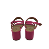 TALBOTS BLOCK HEEL SANDAL SHOES PINK 5M
