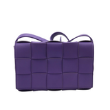 BOTTEGA VENTA INTERCCIATO CASSETTE CROSSBODY LUXE HANDBAG PURPLE