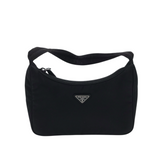 PRADA NYLON POCHETTE LUXE HANDBAG BLACK