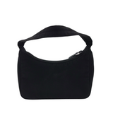 PRADA NYLON POCHETTE LUXE HANDBAG BLACK