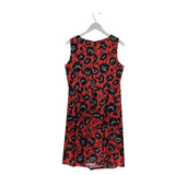 CAROLINA HERRERA SLEEVELESS DESIGNER DRESS ORANGE BLACK 12