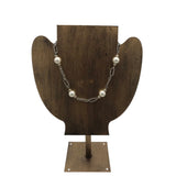 .925 LINKS PEARLS NECKLACE SILVER WHITE