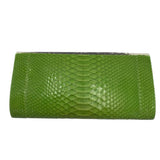 ADRIANA CASTRO PYTHON CLUTCH HANDBAG GREEN CREAM