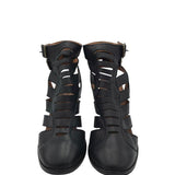 FREE PEOPLE RET$178 "HAYES" LEATHER HEEL BOOTIE SHOES BLACK 8