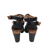 FREE PEOPLE RET$178 "HAYES" LEATHER HEEL BOOTIE SHOES BLACK 8