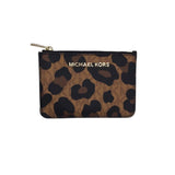 MICHAEL KORS NWT$118 ZIP CARDHOLDER WALLET WHITE BROWN