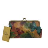 PATRICIA NASH NWT BUTTERFLY CLUTCH HANDBAG TAN TEAL