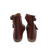 FREE PEOPLE RET$178 "LUDLOW" LEATHER ANKLE SANDAL SHOES RUST 8
