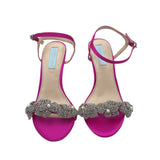 BETSEY JOHNSON RHINESTONE SANDAL SHOES PINK 6.5
